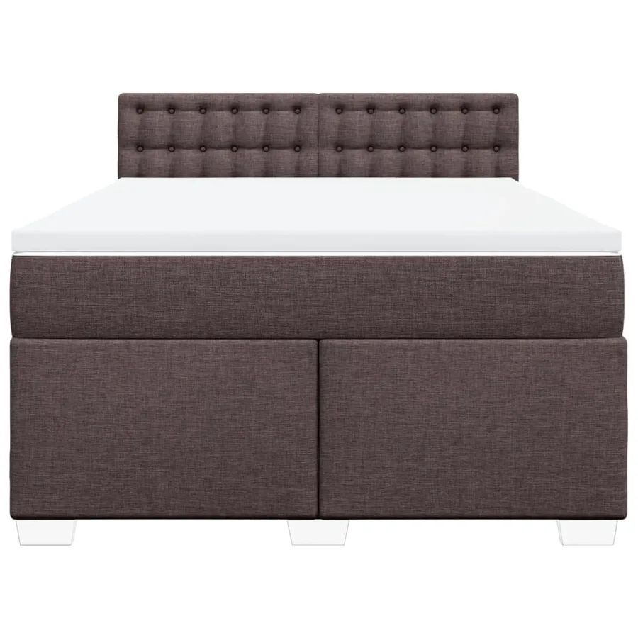 Sommier à lattes de lit avec matelas Marron foncé 140x200 cm - 4