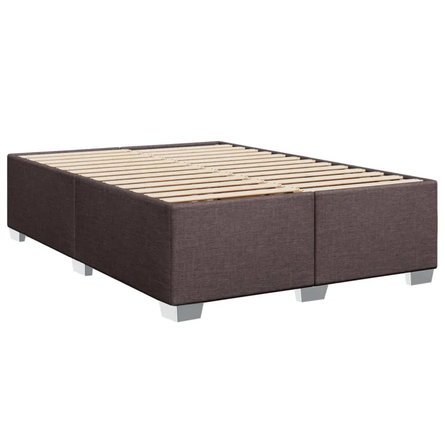 Sommier à lattes de lit avec matelas Marron foncé 140x200 cm - 5