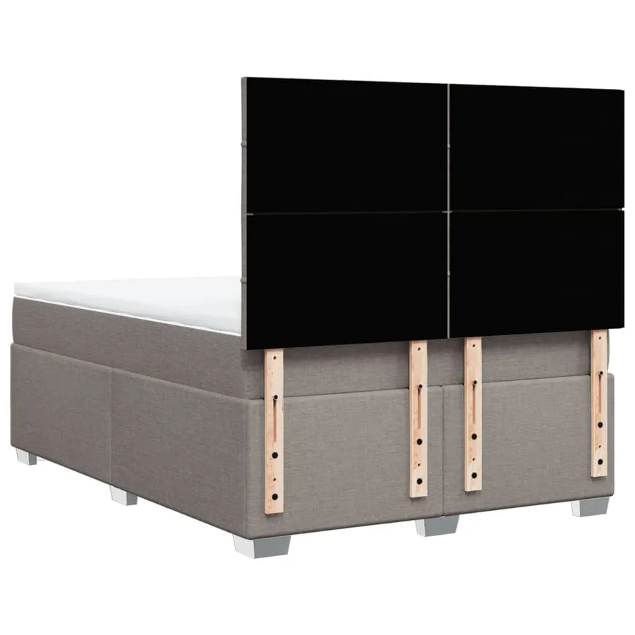 Sommier à lattes de lit avec matelas Taupe 140x200 cm Tissu - 12