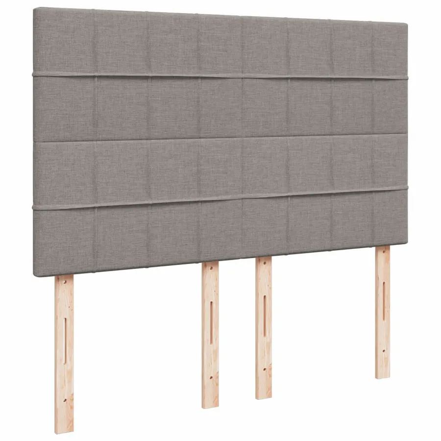Sommier à lattes de lit avec matelas Taupe 140x190 cm Tissu - 7