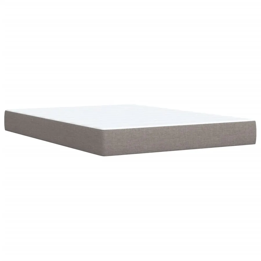 Sommier à lattes de lit avec matelas Taupe 140x190 cm Tissu - 9