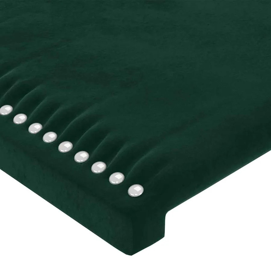 Cadre de lit sans matelas vert foncé 90x200 cm velours - 10