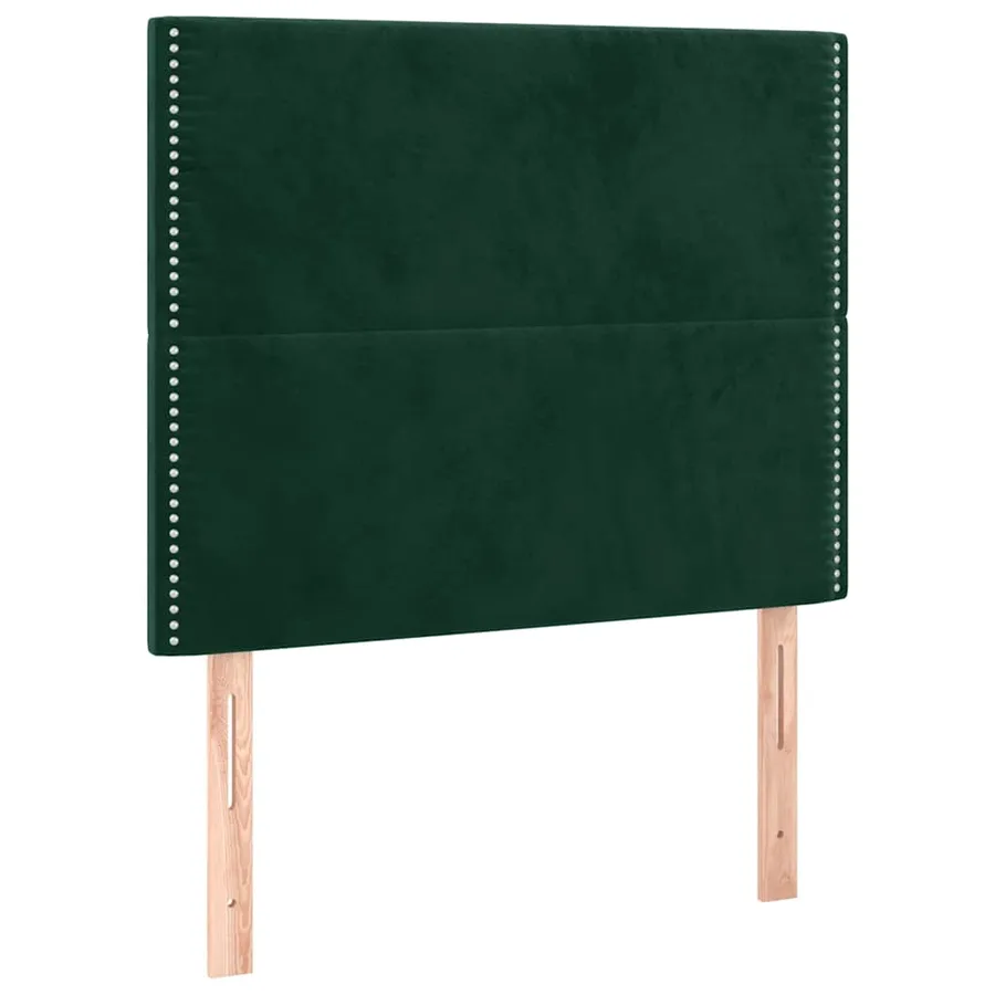Cadre de lit sans matelas vert foncé 90x200 cm velours - 9
