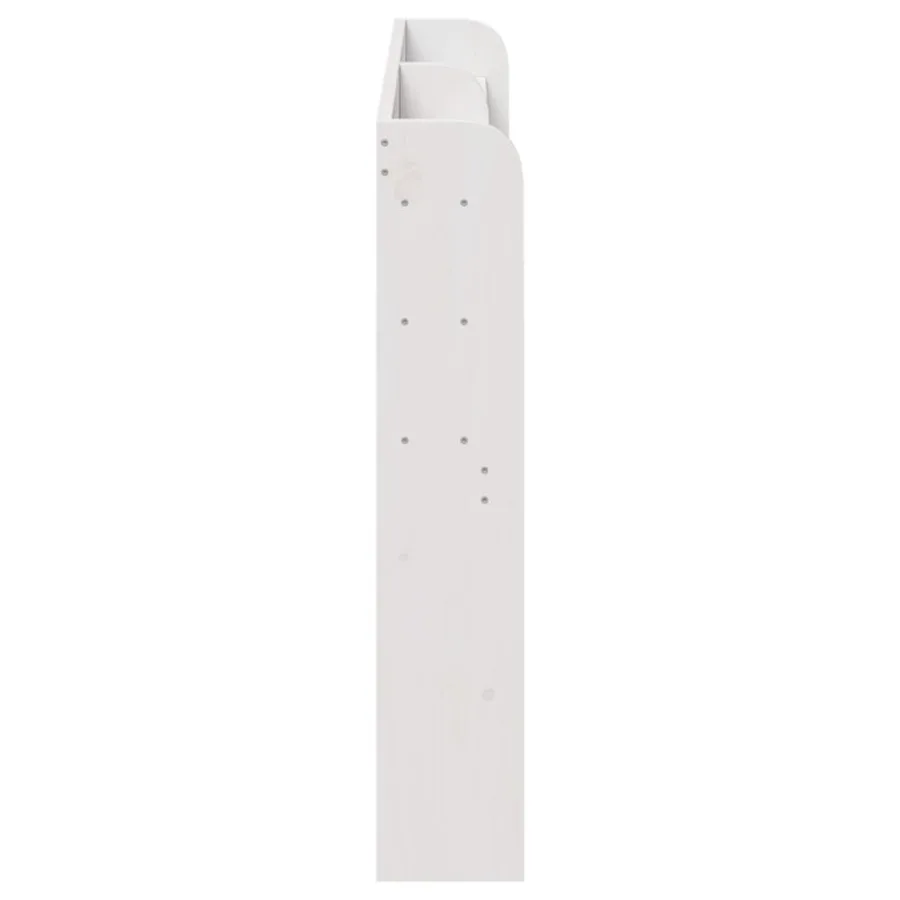 Tête de lit avec étagères blanc 160 cm bois massif de pin - 4