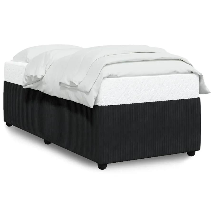 Cadre de lit sans matelas noir 100x200 cm velours - 2