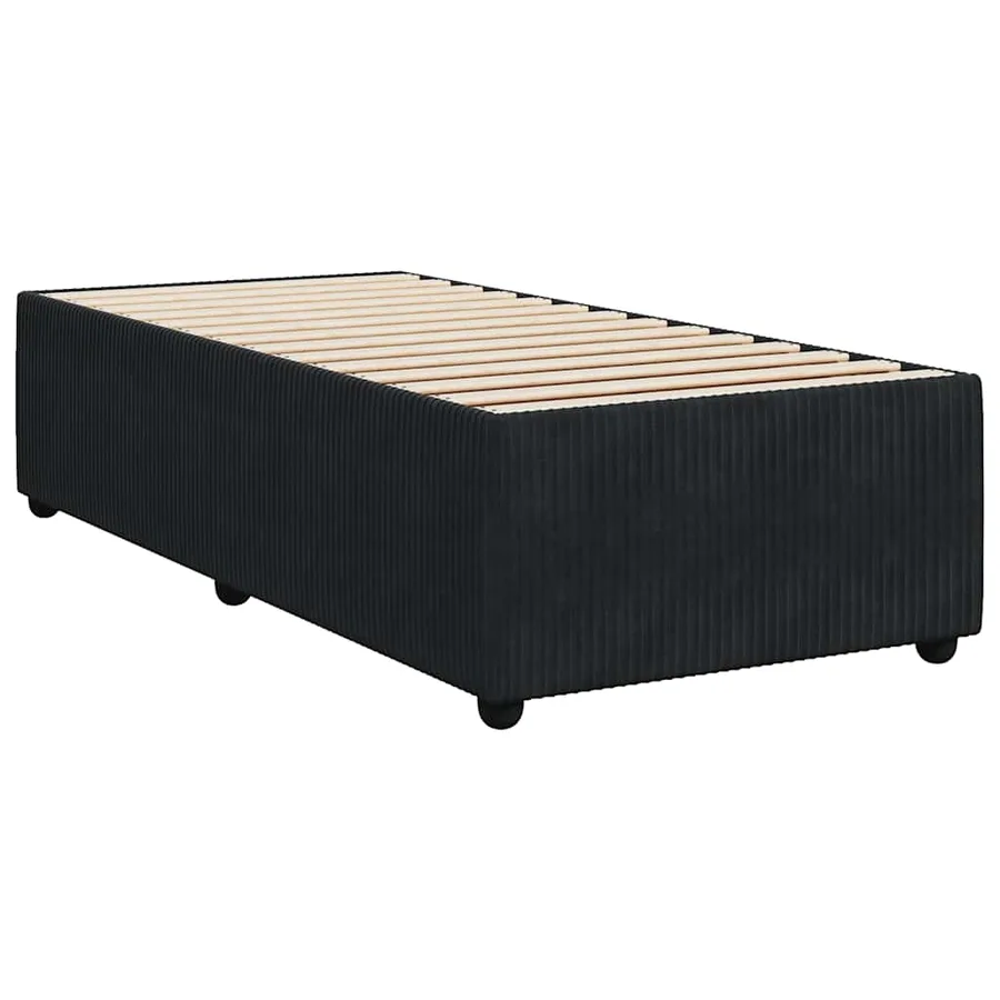 Cadre de lit sans matelas noir 100x200 cm velours - 6