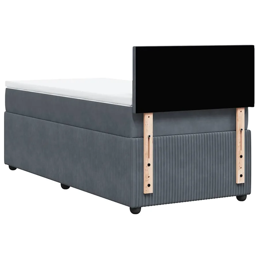 Sommier à lattes de lit avec matelas Gris foncé 100x200 cm - 10