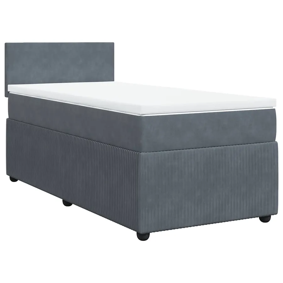 Sommier à lattes de lit avec matelas Gris foncé 100x200 cm - 2
