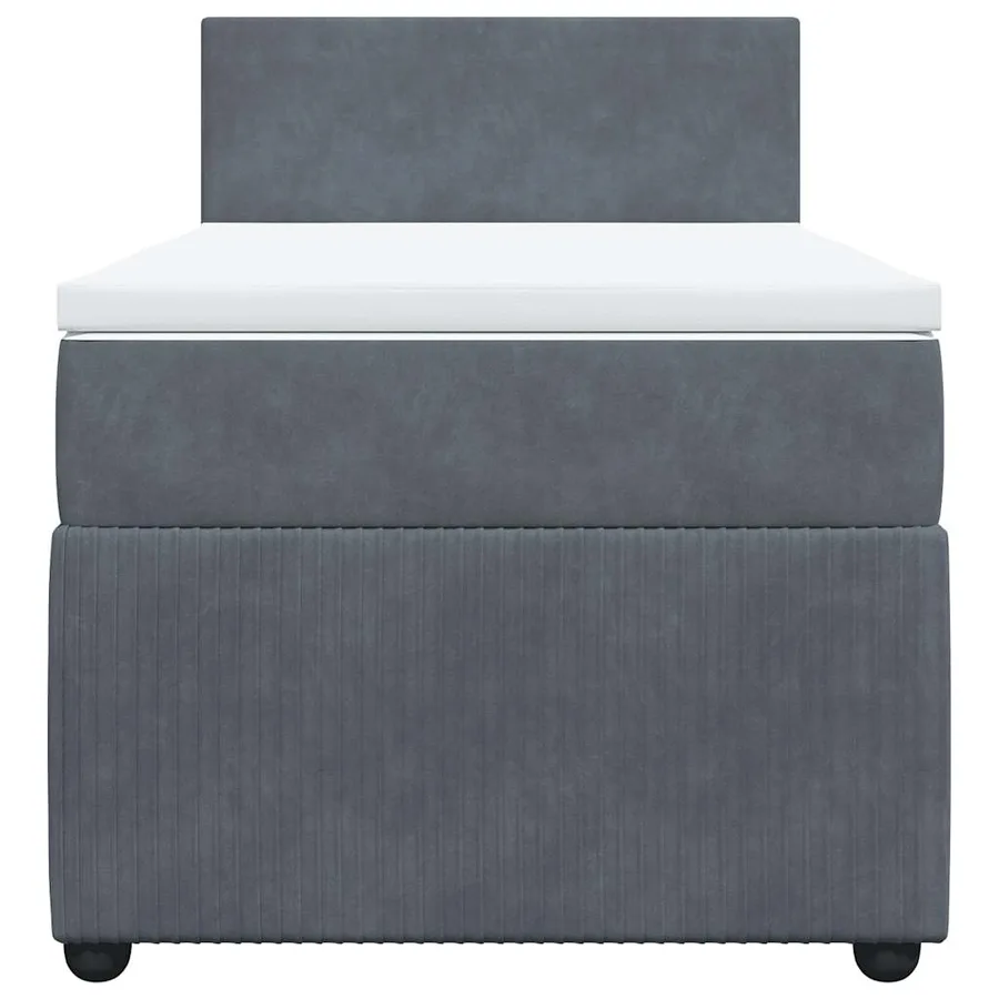 Sommier à lattes de lit avec matelas Gris foncé 100x200 cm - 4