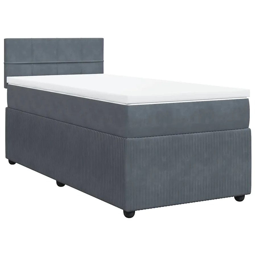 Sommier à lattes de lit avec matelas Gris foncé 100x200 cm - 3