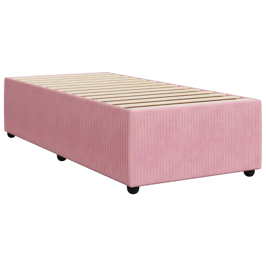 Sommier à lattes de lit avec matelas Rose 100x200 cm Velours - 10
