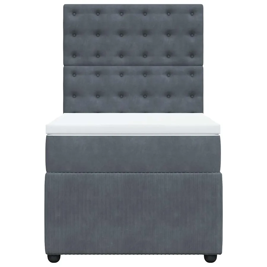 Sommier à lattes de lit avec matelas Gris foncé 100x200 cm - 4