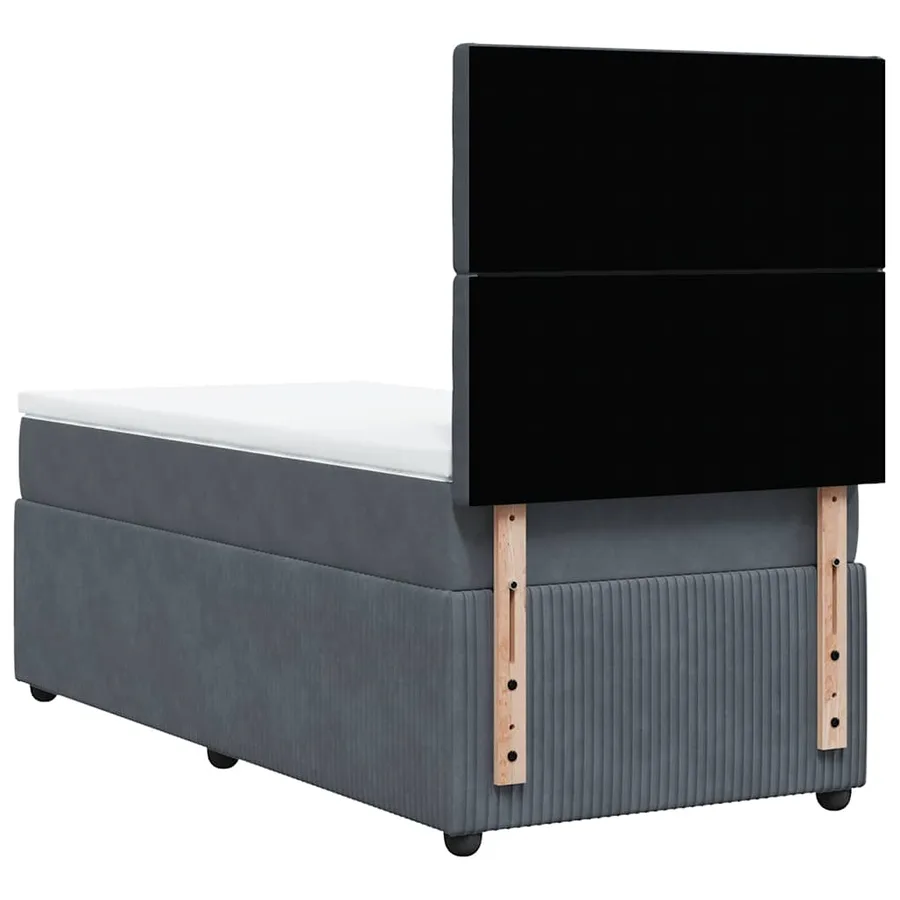Sommier à lattes de lit avec matelas Gris foncé 100x200 cm - 6