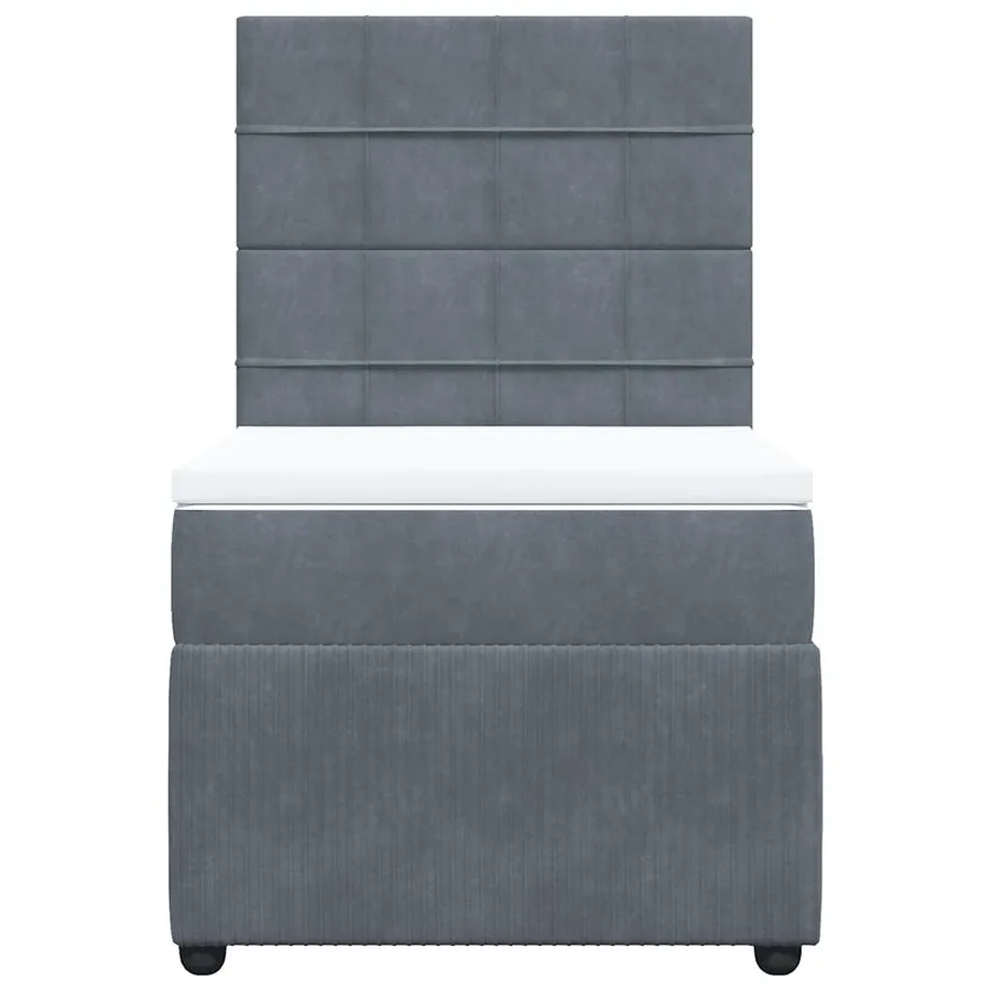Sommier à lattes de lit avec matelas Gris foncé 100x200 cm - 4