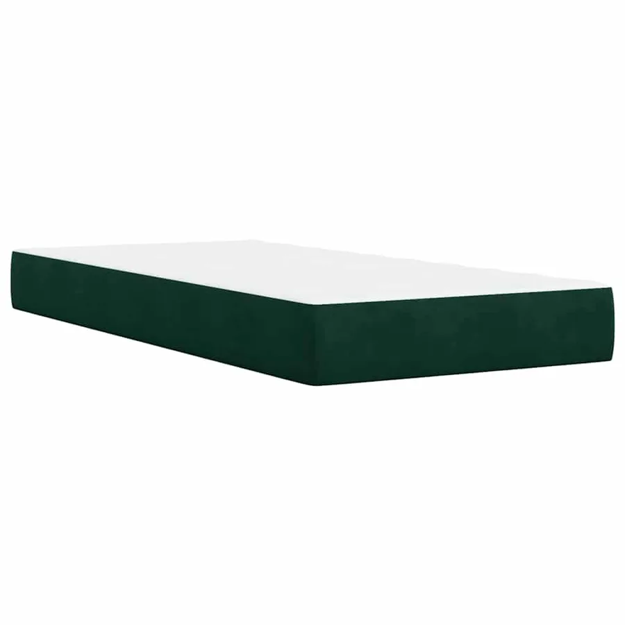 Sommier à lattes de lit avec matelas Vert foncé 100x200 cm - 11