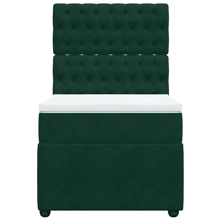 Sommier à lattes de lit avec matelas Vert foncé 100x200 cm - 6