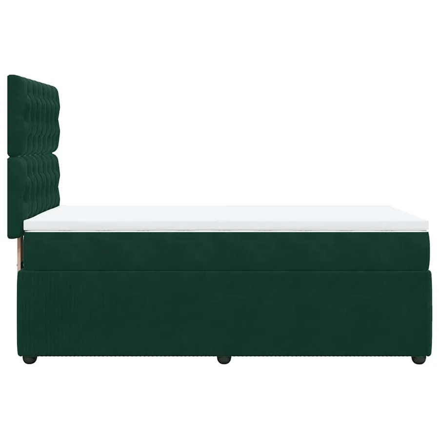 Sommier à lattes de lit avec matelas Vert foncé 100x200 cm - 7