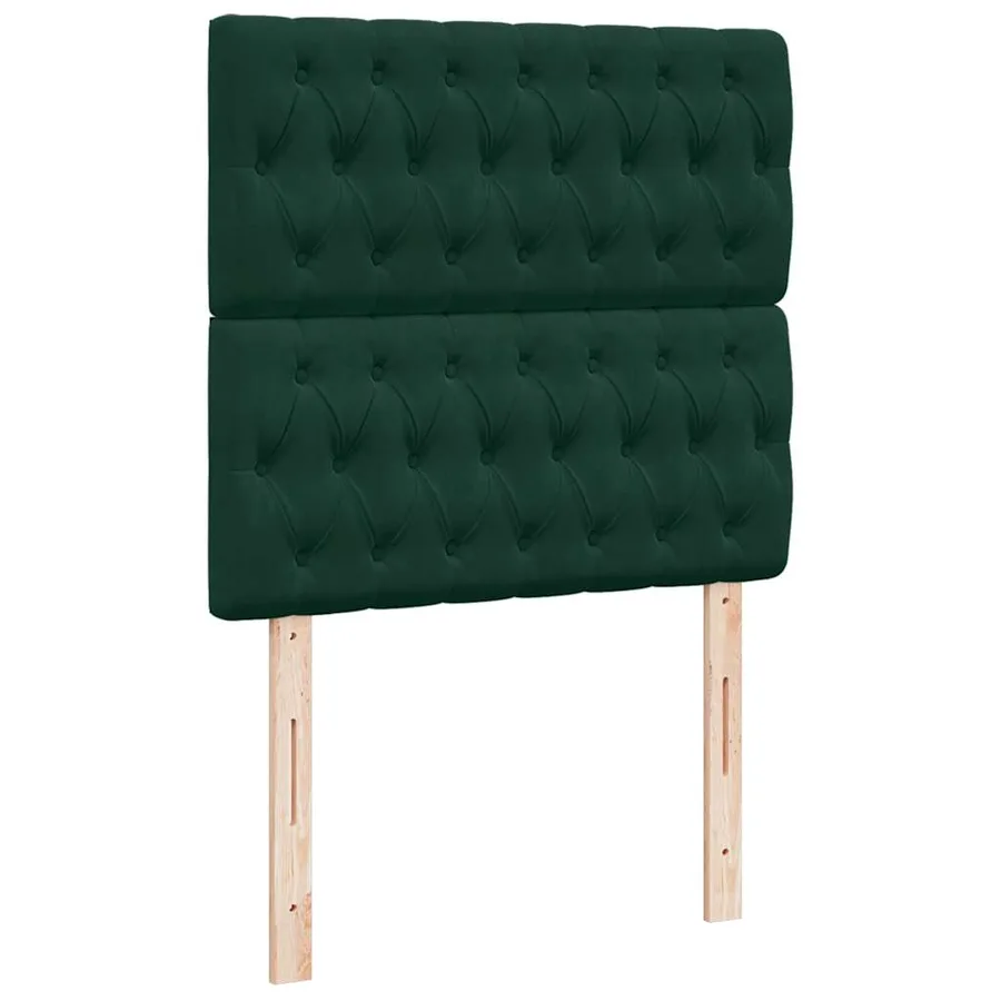 Sommier à lattes de lit avec matelas Vert foncé 100x200 cm - 9