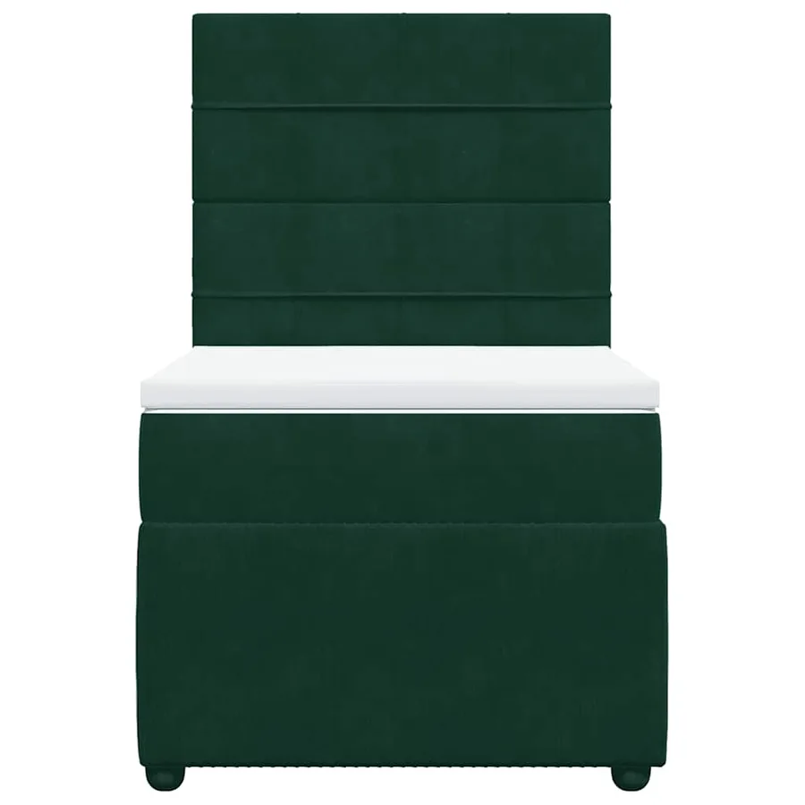 Sommier à lattes de lit avec matelas Vert foncé 100x200 cm - 6
