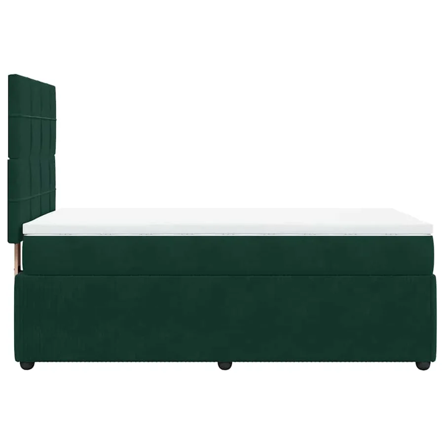 Sommier à lattes de lit avec matelas Vert foncé 100x200 cm - 7