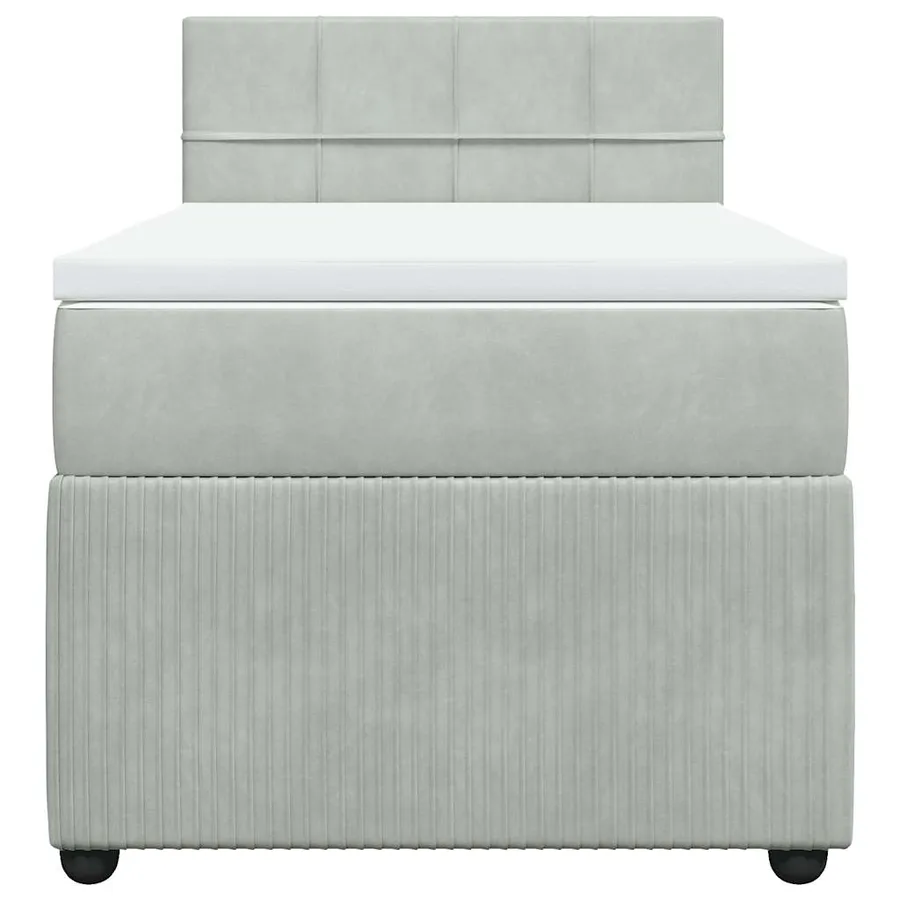 Sommier à lattes de lit et matelas Gris clair 100x200cm Velours - 4