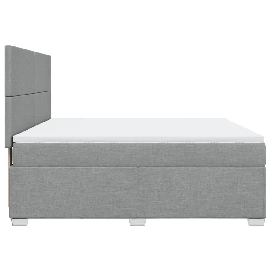 Sommier à lattes de lit avec matelas Gris clair 180x200cm Tissu - 11