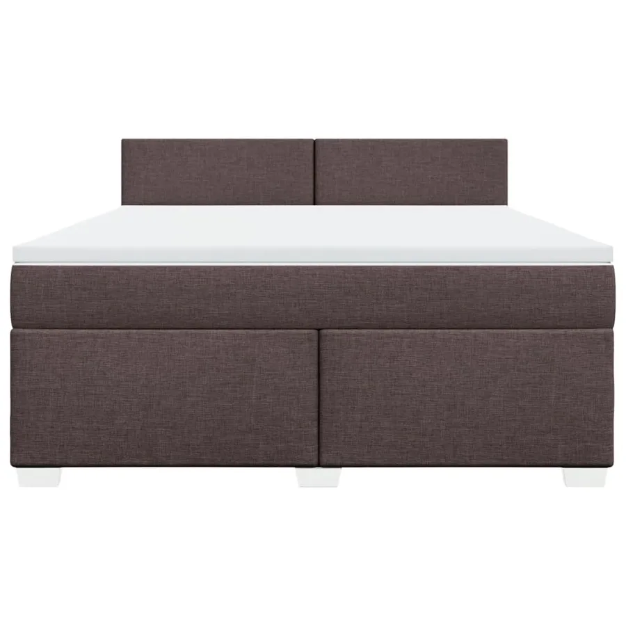 Sommier à lattes de lit avec matelas Marron foncé 180x200 cm - 6