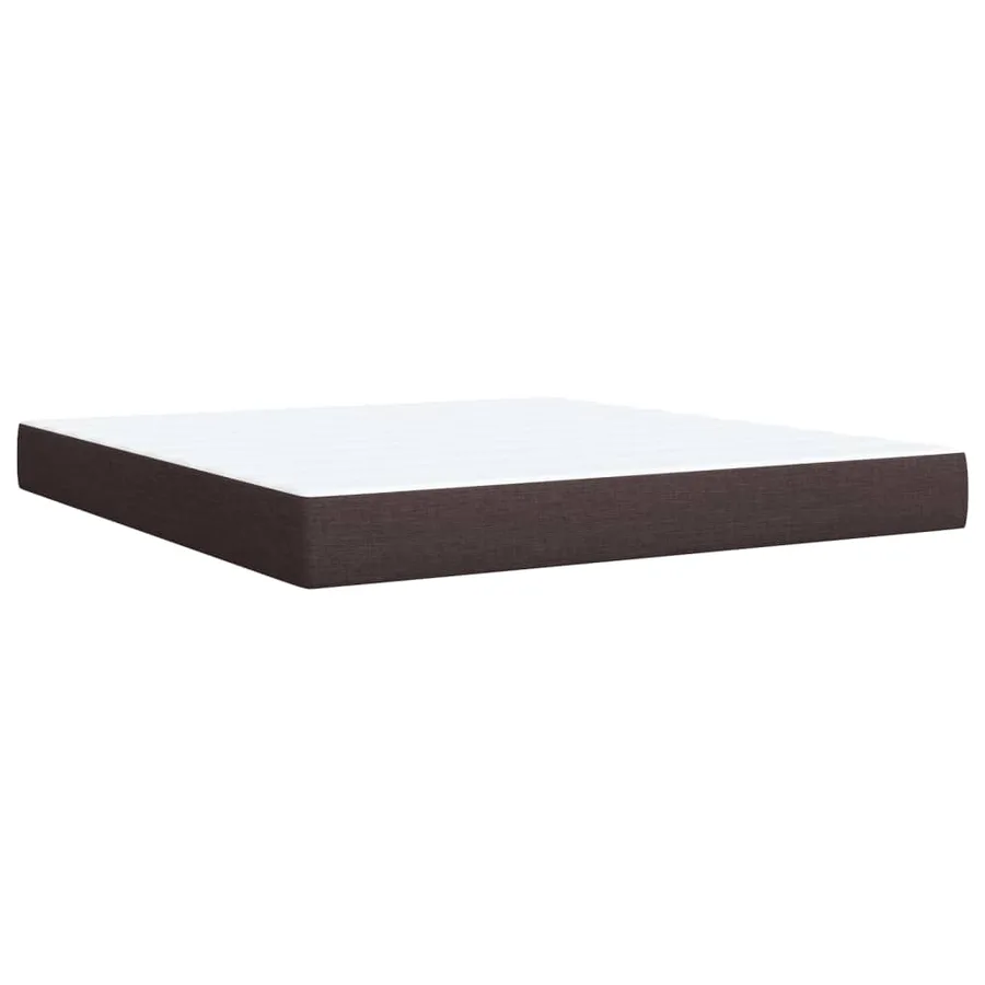 Sommier à lattes de lit avec matelas Marron foncé 180x200 cm - 9