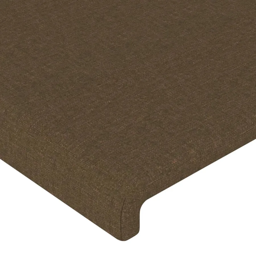 Cadre de lit sans matelas marron foncé 90x190 cm tissu - 10