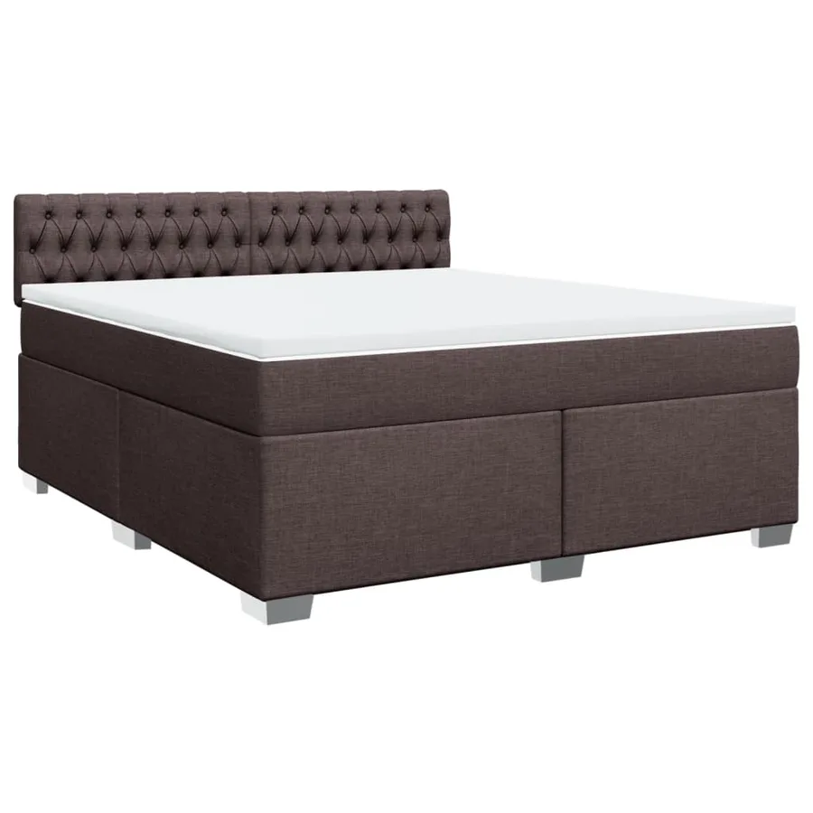 Sommier à lattes de lit avec matelas Marron foncé 180x200 cm - 3
