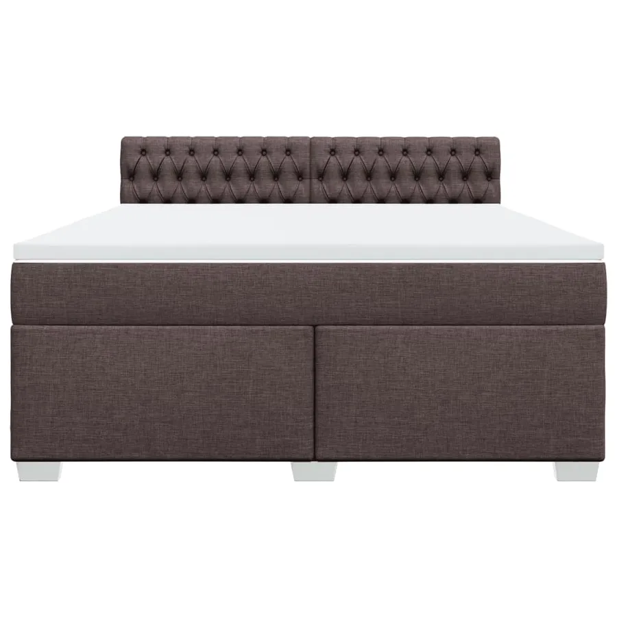 Sommier à lattes de lit avec matelas Marron foncé 180x200 cm - 6