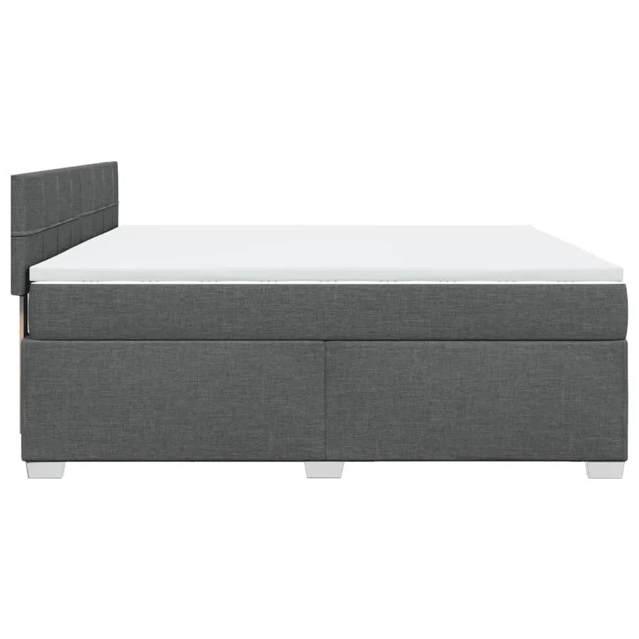 Sommier à lattes de lit avec matelas Gris foncé 180x200cm Tissu - 11