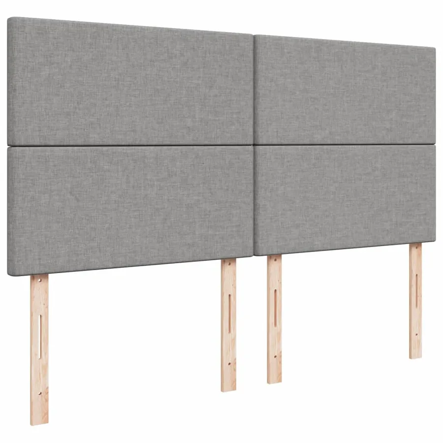 Sommier à lattes de lit avec matelas Gris clair 180x200cm Tissu - 8