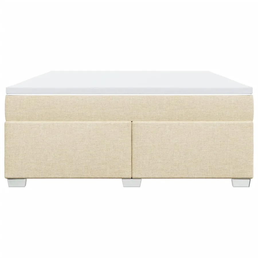 Sommier à lattes de lit avec matelas Crème 180x200 cm Tissu - 4