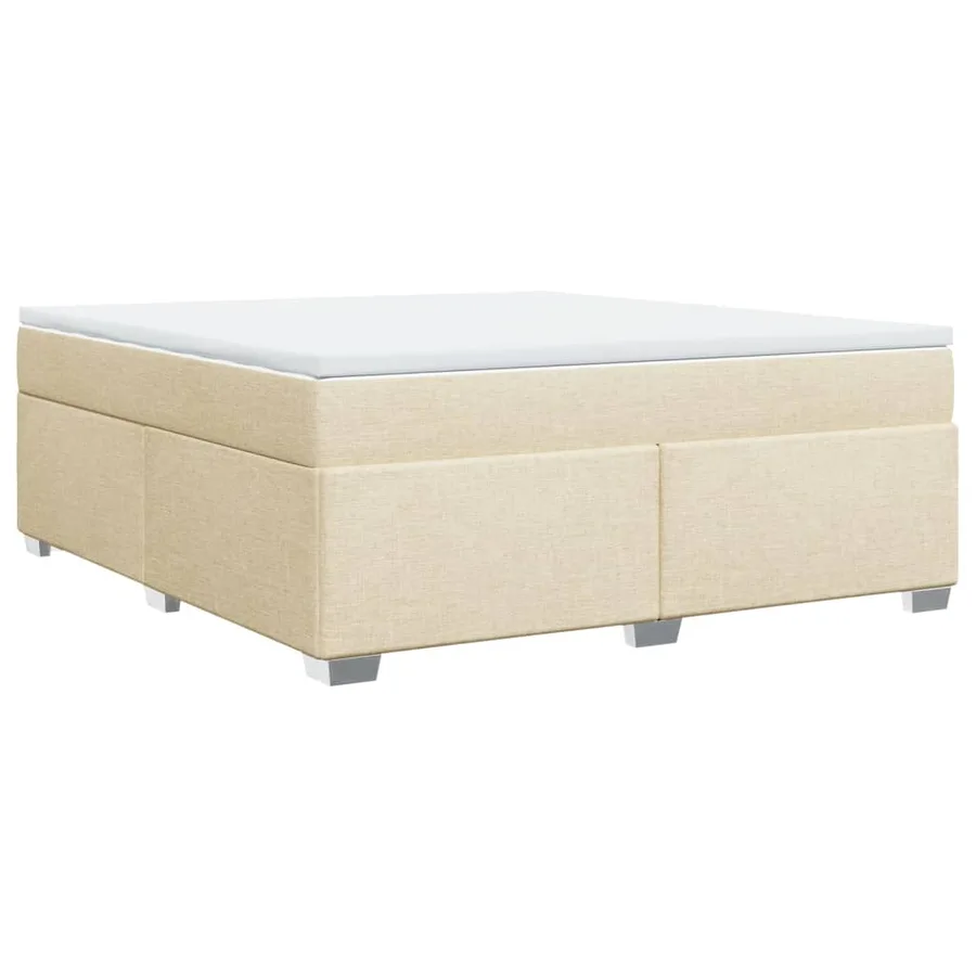 Sommier à lattes de lit avec matelas Crème 180x200 cm Tissu - 9