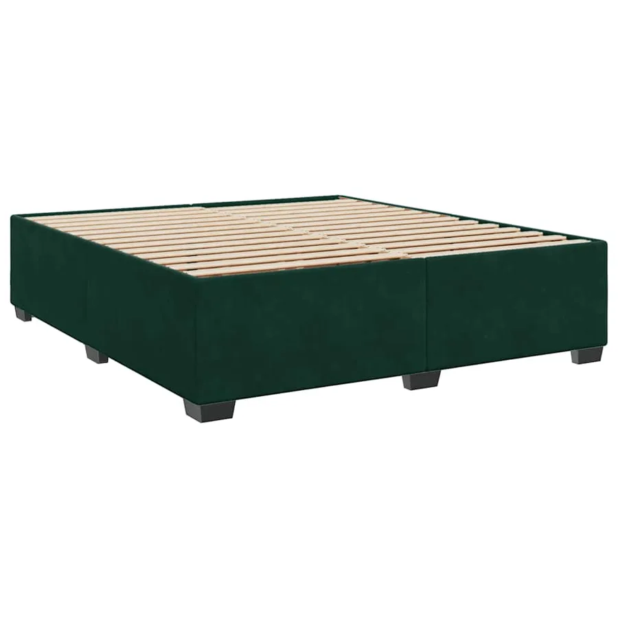 Sommier à lattes de lit et matelas Vert foncé 180x200cm Velours - 5