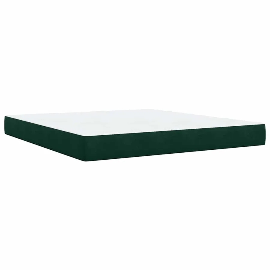 Sommier à lattes de lit et matelas Vert foncé 180x200cm Velours - 6