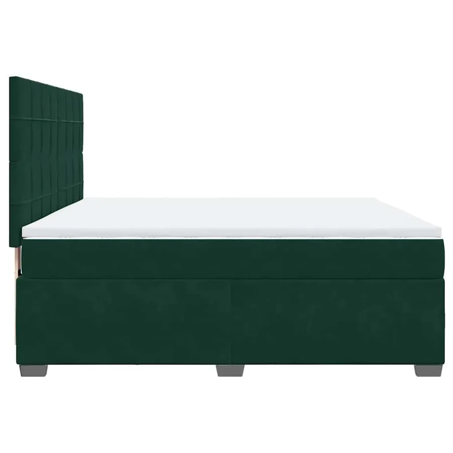 Sommier à lattes de lit et matelas Vert foncé 180x200cm Velours - 9
