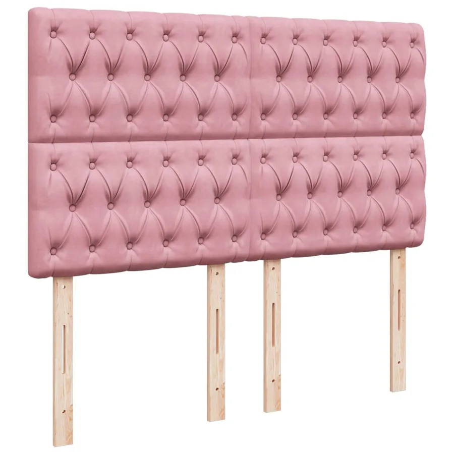 Sommier à lattes de lit avec matelas Rose 140x190 cm Velours - 8