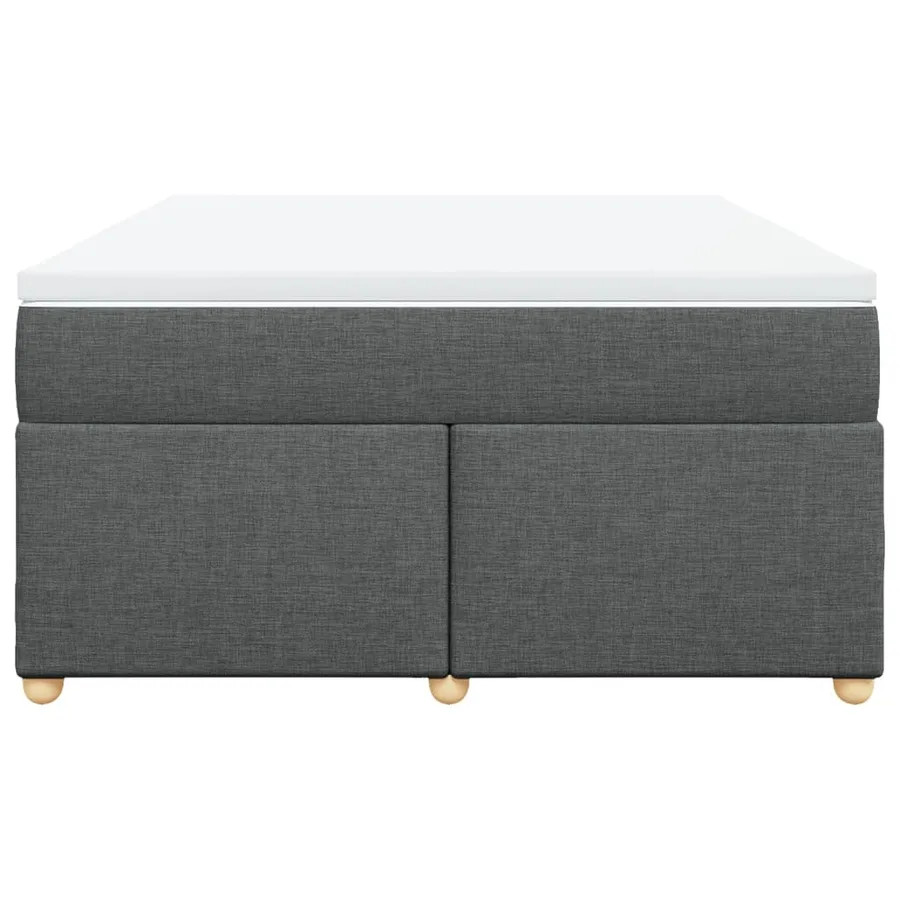 Sommier à lattes de lit avec matelas Gris foncé 140x200cm Tissu - 4