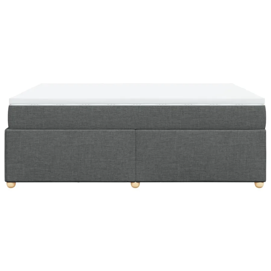 Sommier à lattes de lit avec matelas Gris foncé 140x200cm Tissu - 8