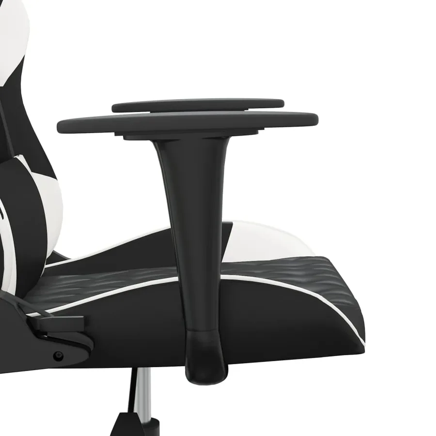 Chaise de jeu Noir et blanc Similicuir - 9