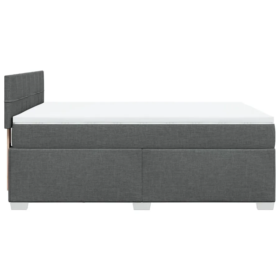 Sommier à lattes de lit avec matelas Gris foncé 160x200cm Tissu - 9