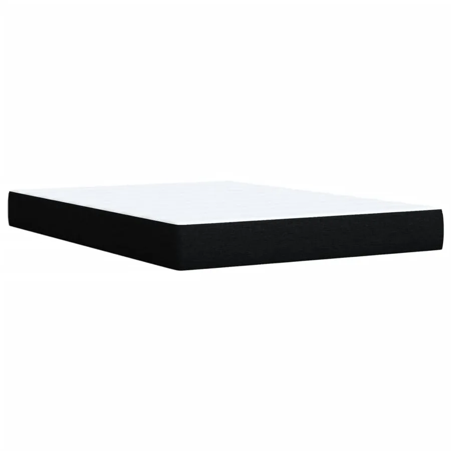 Sommier à lattes de lit avec matelas Noir 160x200 cm Tissu - 9