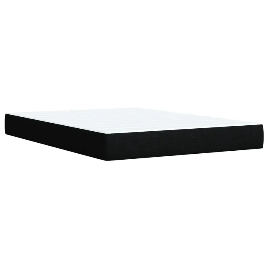 Sommier à lattes de lit avec matelas Noir 160x200 cm Tissu - 6