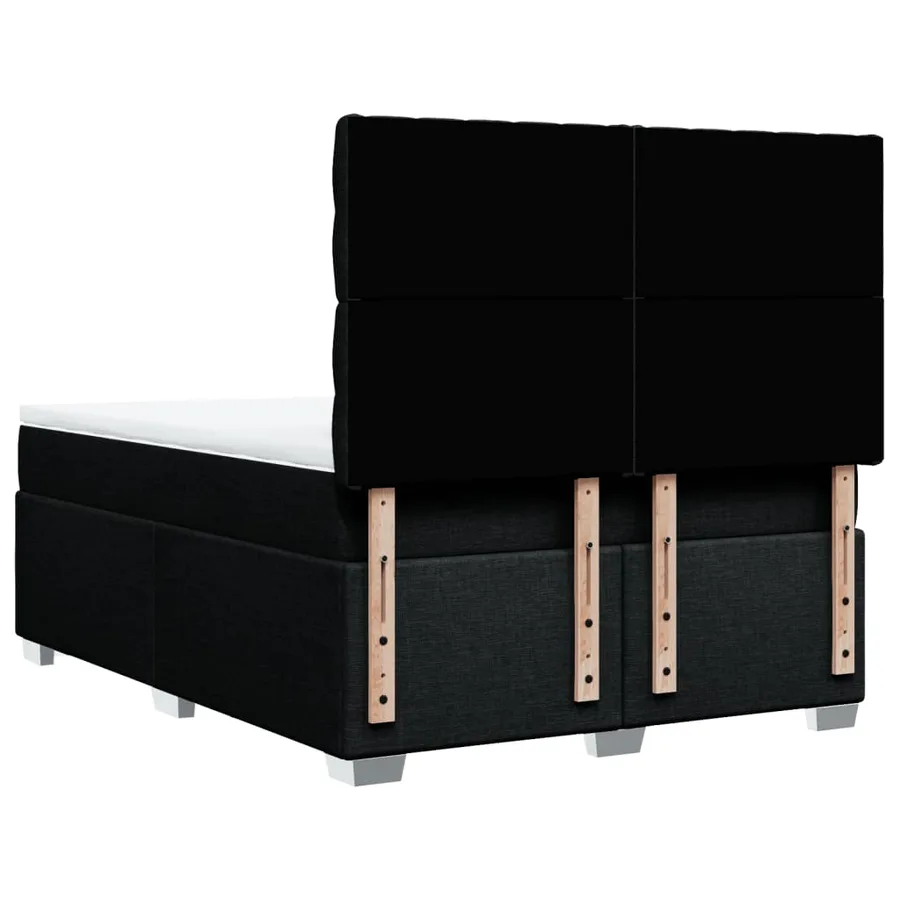 Sommier à lattes de lit avec matelas Noir 160x200 cm Tissu - 12