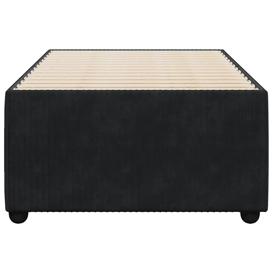 Cadre de lit sans matelas noir 90x200 cm velours - 4