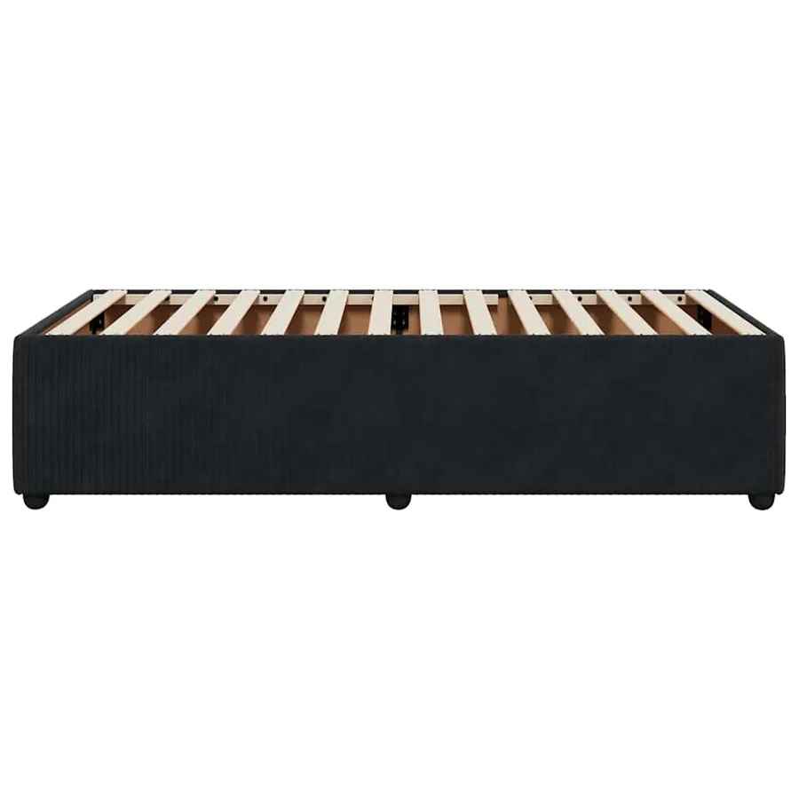 Cadre de lit sans matelas noir 90x200 cm velours - 5