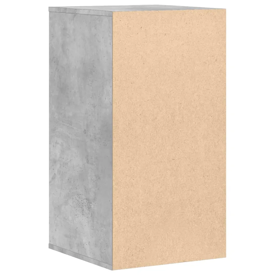Commode d'angle gris béton 40x41x76 cm bois d'ingénierie - 6