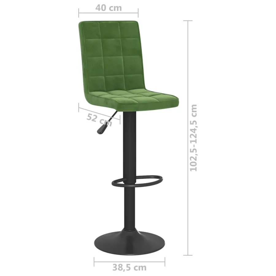 Tabouret de bar Vert foncé Velours - 9